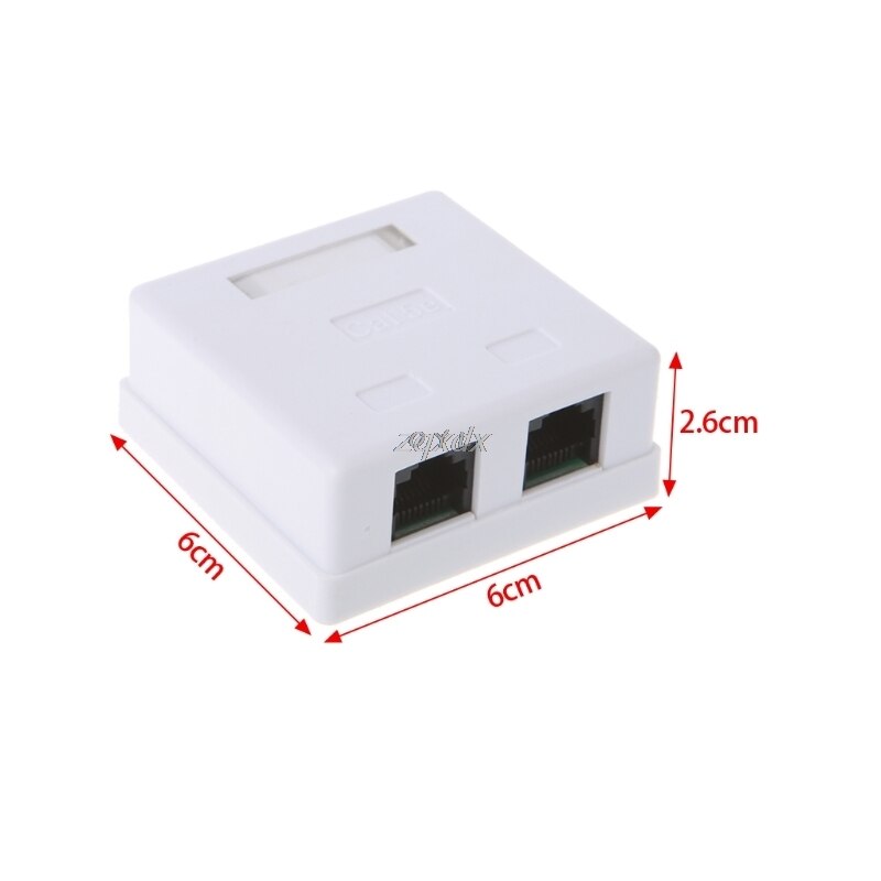 Boîte de jonction RJ45, connecteur réseau CAT5e, 2 ports, boîte de câbles d&#39;extension de bureau Z09
