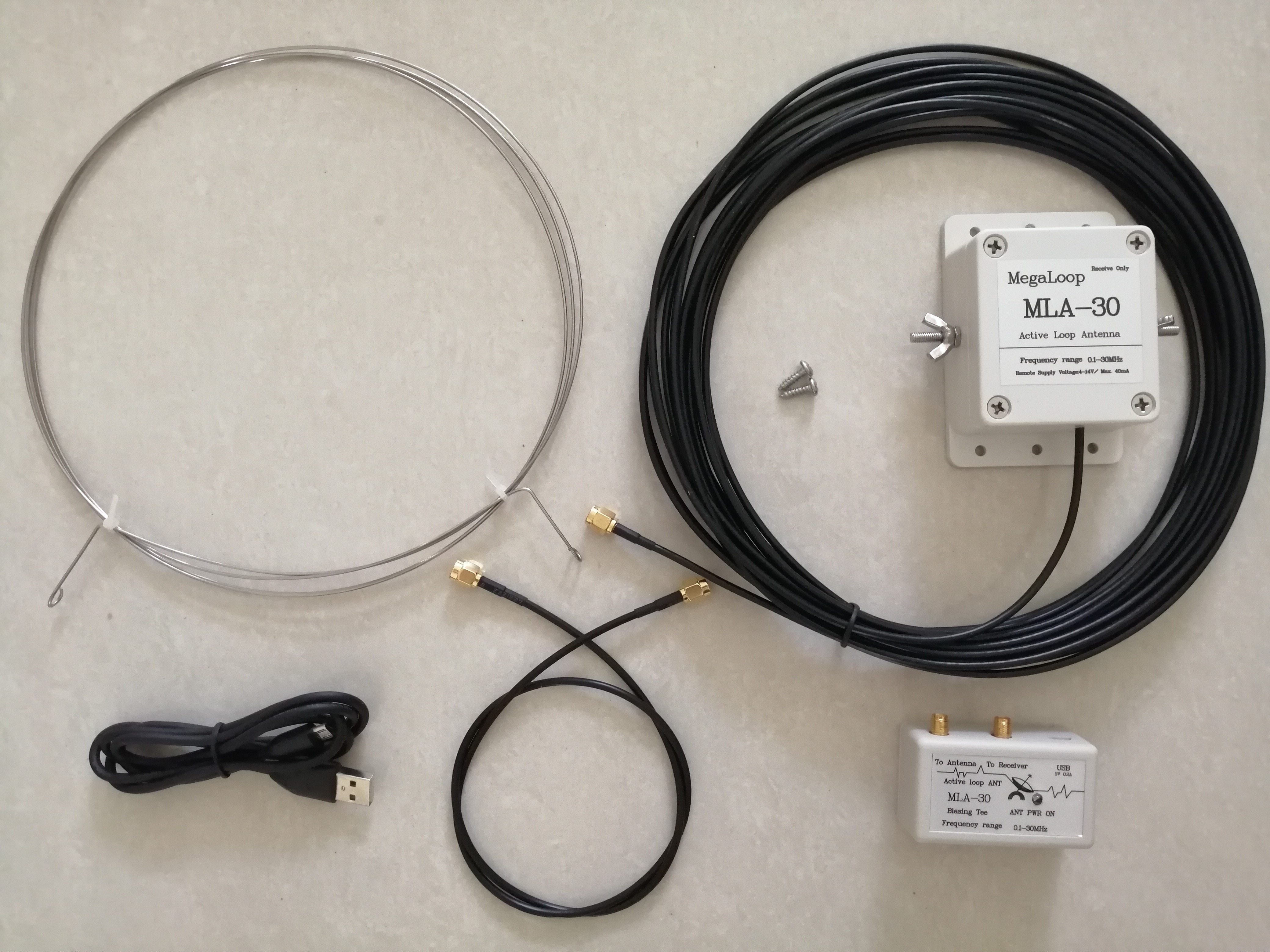 Frete grátis MLA-30 Circuito Ativo Antena Ativa Antena Receptora 100 KHz-30 MHz para Médio Onda de Ondas Curtas de Rádio HF