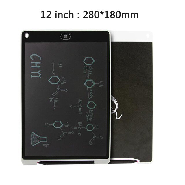 LCD Writing Tablet Digital Drawing Tablet Toy Portable Electronic Board thin Handwriting Pads Ultra-thin Digital Board: 12 inch White