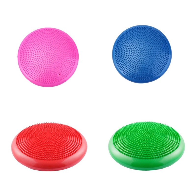 Yoga Wobble Cushion Multipurpose Inflatable Mat Sitting Posture and Attention Improvement Undulating Seat Pain Relieve