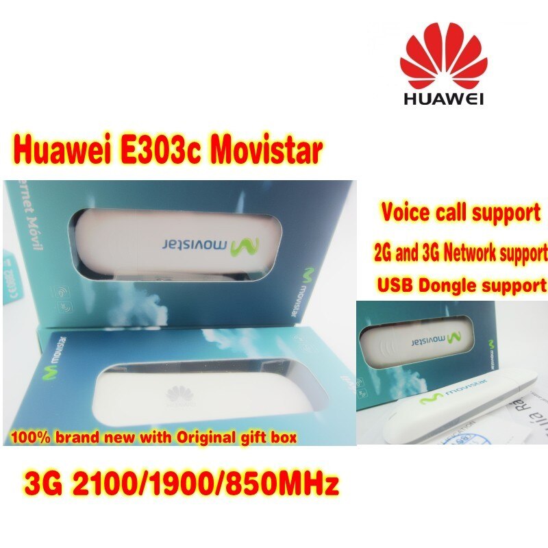 Huawei 3g usb-modem  e303c understøtter 850/1900/2100 mhz