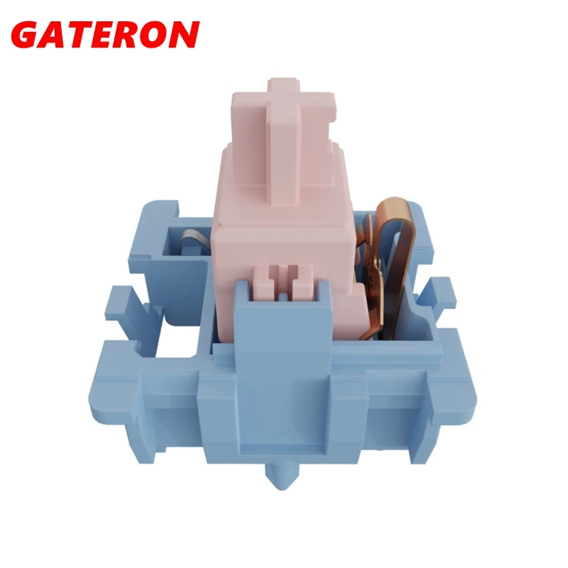Gateron interruptores melódicos clicky tátil 60g mx switch teclado mecânico fábrica lubrificado pc pa66 pom mola longa duplo trilho clique