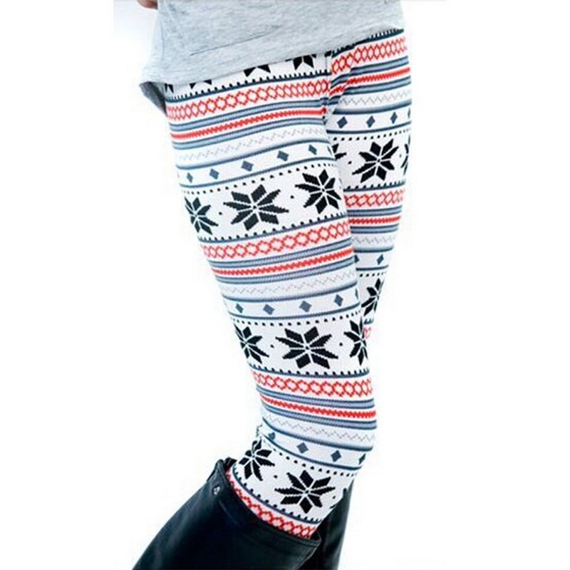 Calofe Vrouwen Herfst Leggings Meisje Winter Legging Bottoms Sneeuwvlok Kerst Herten Print Leggings Vrouwen Kleding Jeggings