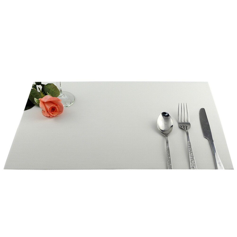 Tapete aislante para mesa de PVC lavable, salvamanteles antideslizante, Occidental: Blanco
