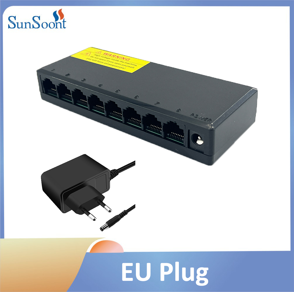 Switch Ethernet 5/8 porte Adattatore switch di rete Gigabit desktop 10/100/1000Mbps Switch Ethernet RJ45 Switch rapido automatico MDI/MDIX: Grigio