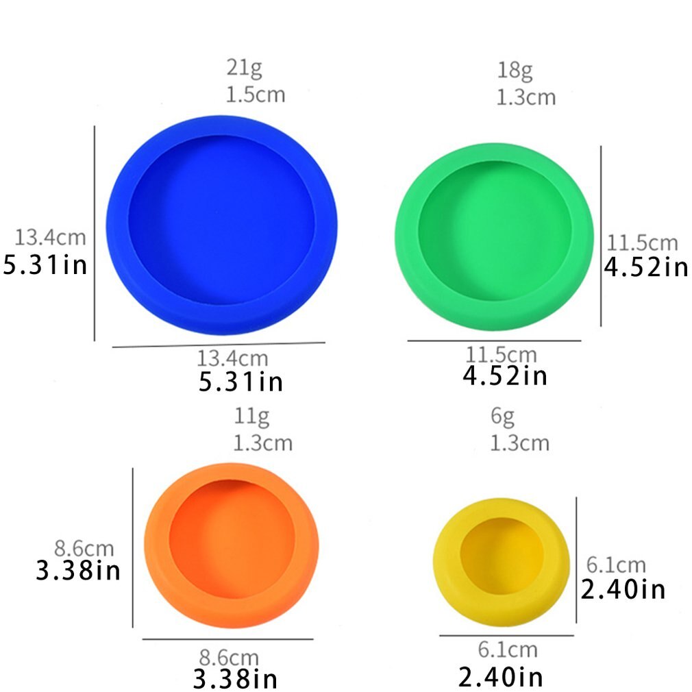 4 Stks/set Silicone Stretch Deksels Herbruikbare Fruit Groente Afdichting Deksels Cover Voor Het Houden Van Voedsel Vaatwasser Magnetron Keuken: Blauw