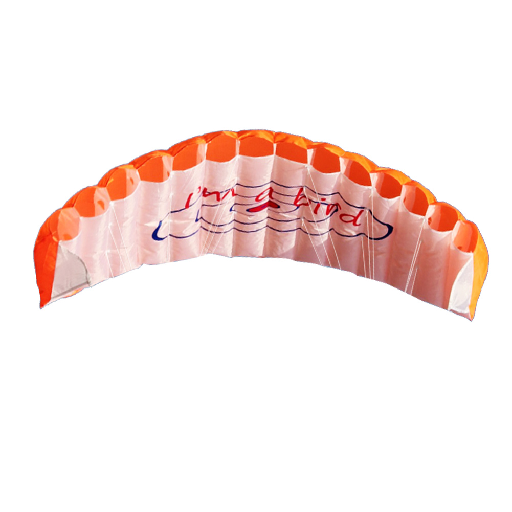Dual Line Stunt Parafoil Parachute Flying Kites Large 1.4m for Beach Outdoor Fun for Adults Children: WHITE