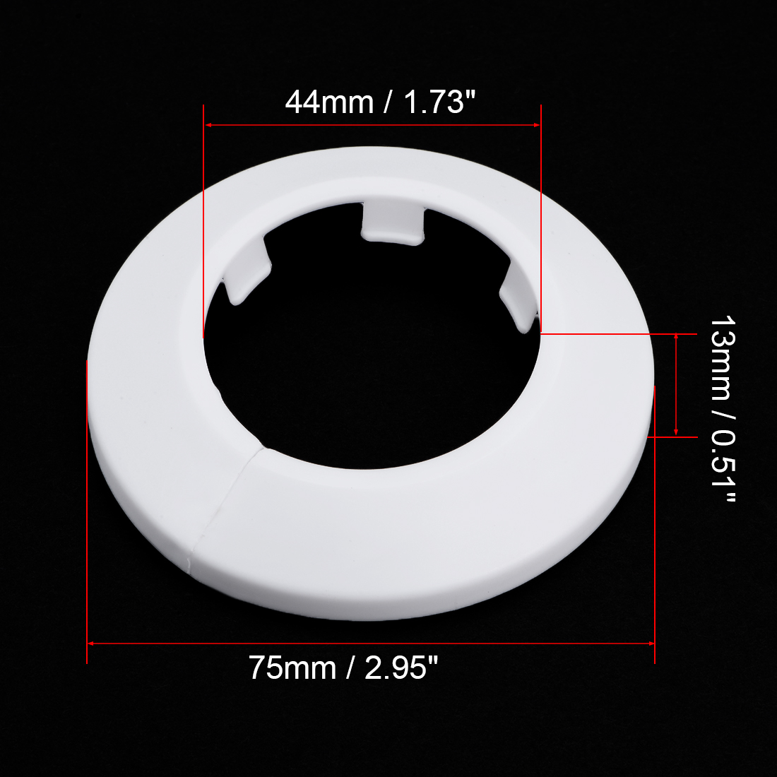 8 Uds 12mm-50mm cubierta de tubería de agua decoración de Collar de tubo PP cubiertas de tubo de escudo de radiador para válvulas angulares accesorios de grifo: Oro