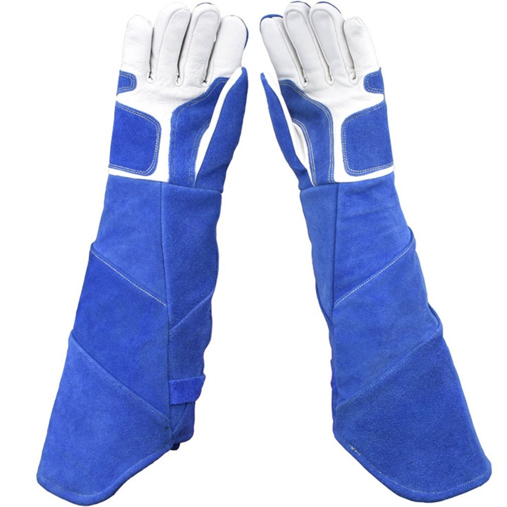 Gants en cuir pour morsure de chien allonger et épaissir les gants pour animaux de compagnie pour la formation de chiens et de serpents gants de protection