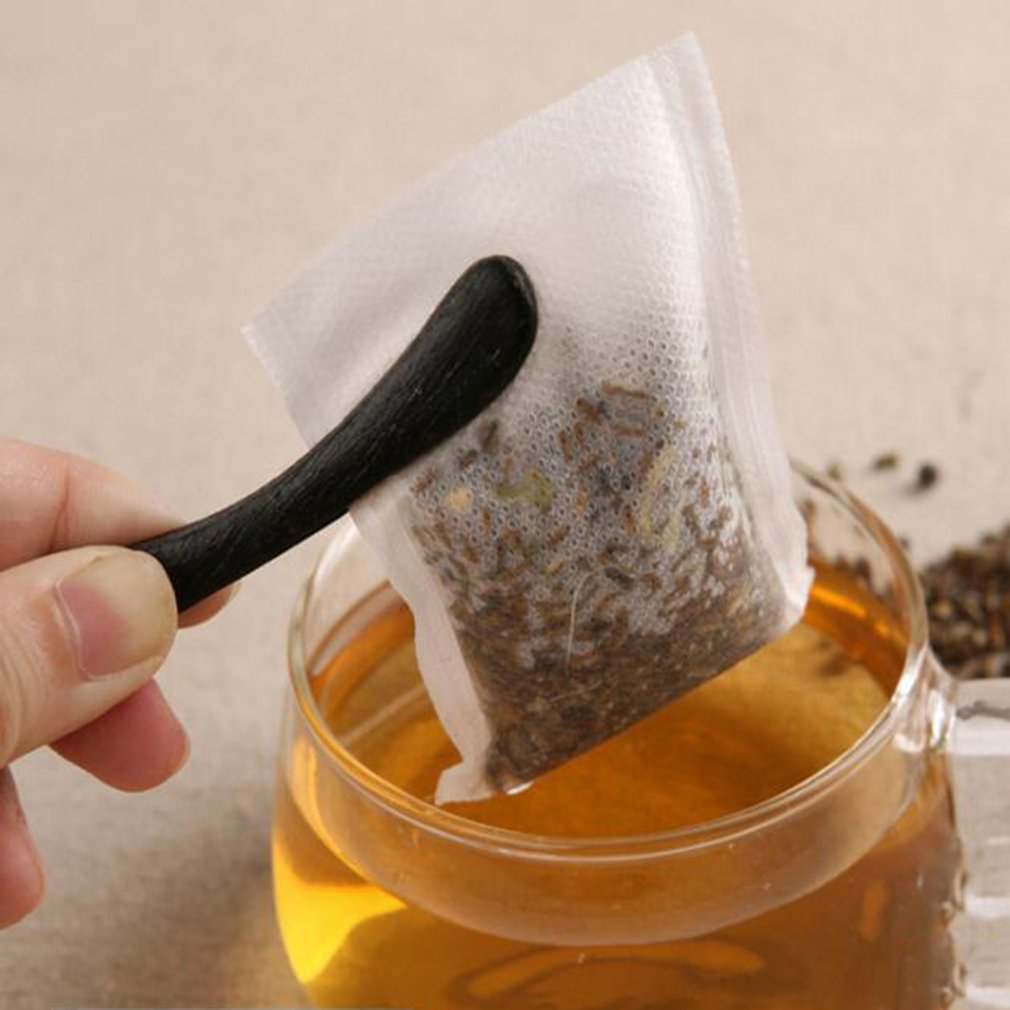 Sachet à thé vide avec ficelle à dessin, pour herbes, 100 pièces, pochette ample pour sac à thé