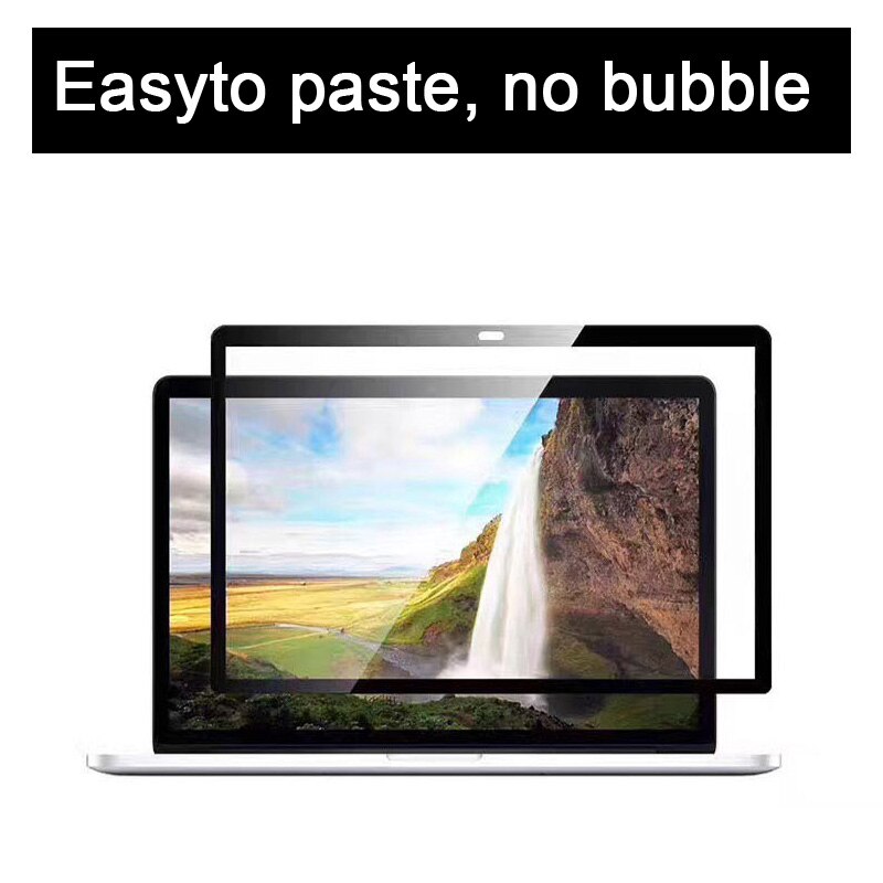Easy Paste No Bubble Screens protectors film with Black Frame For MacBook 12 inch Screen Protective