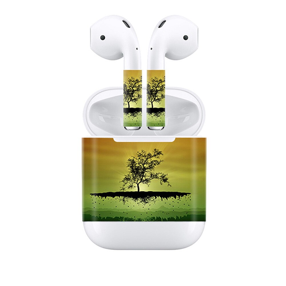 Caso protetor de poeira bonito adesivo interno para airpods 1 2 airpod pele capa protetora adesivos para apple air pods envoltório completo adesivo: TN-AirPods-1113