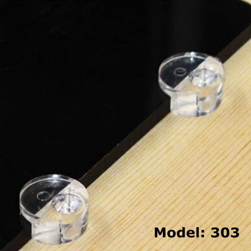 100Pcs Screen Panel Retainer Furniture Clamp Screw Glass Mirror Corner Buckle Hardware Fittings Glass Clip AAA0927: Model 303