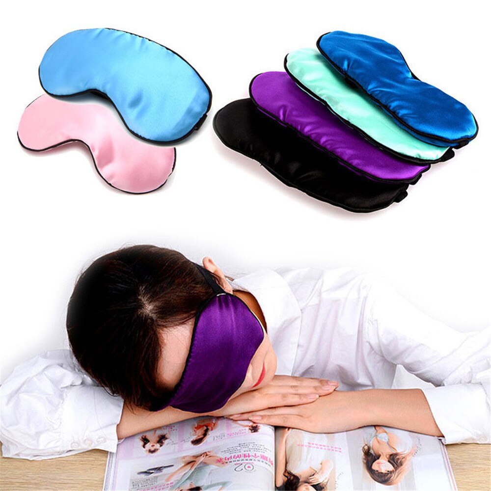 9 kleuren slaapmasker van zuivere zijde, gewatteerde schaduwbedekking, reisontspanningsmasker, blinddoek, reisaccessoires