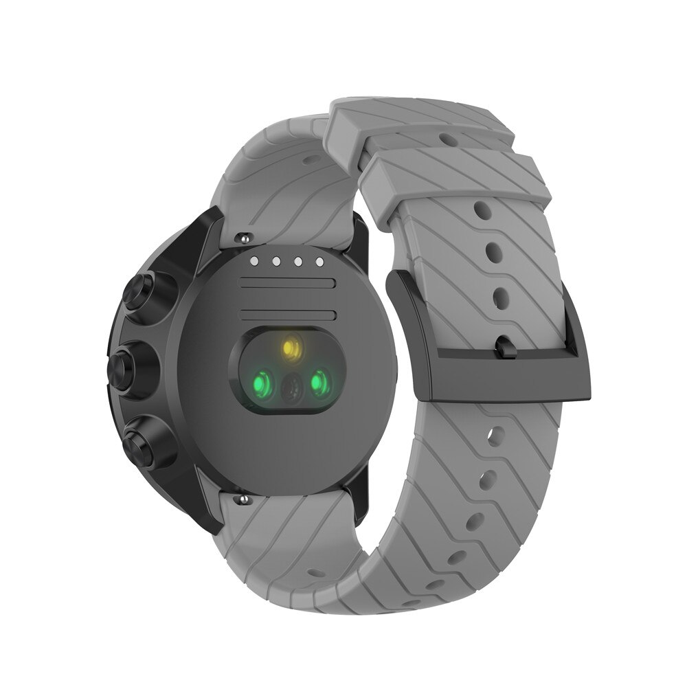 24Mm Zachte Siliconen Band Strap Voor Suunto Spartan Sport Pols Hr Vrouwen Mannen Universele Horlogeband Armband Voor Suunto 9/ 9 Baro /D5: Grey