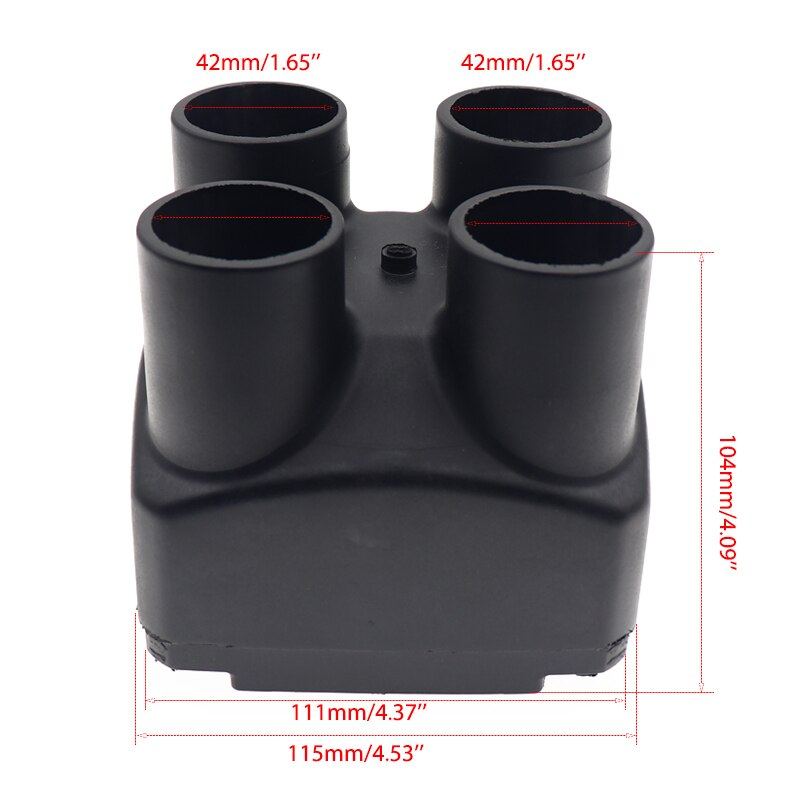 42/60/75/90mm ventilasjonsdeksel for luftutløp for 2kw / 5kw luftdiesel parkeringsvarmer deler til webasto varmeapparat for bilvogn buss campingvogn: 2kw fire hull 42mm