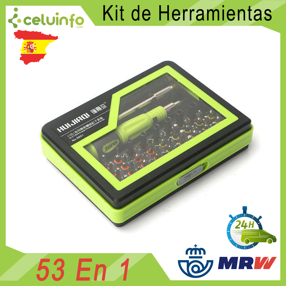 Huijiaqi 8921 Kit Toolset Precisie Magnetische 53 In 1 Reparatie Voor Mobiele Tags Dial Telefoon En Tablet, Uit Spanje