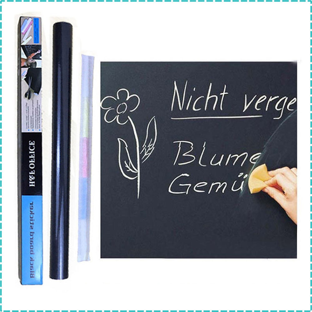 Blackboard Vinyl Peel and Stick Self Adhesive Chalkboard Wall Sticker Draw Decor Mural Decals Remove Blackboard Tools