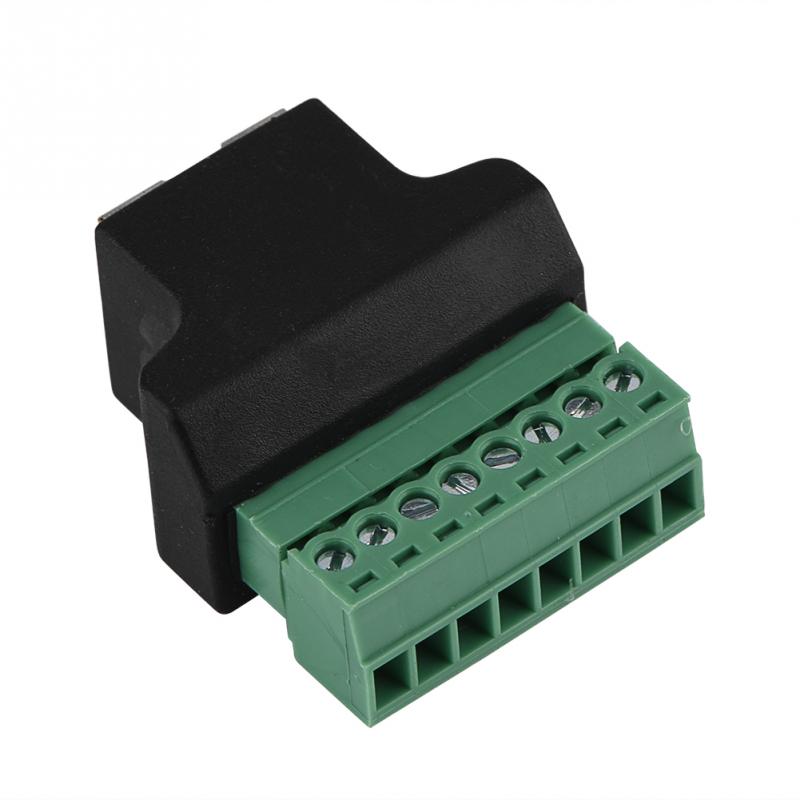 DVR Ethernet Connector RJ45 Female Jack to 8 Pin Screw Terminal