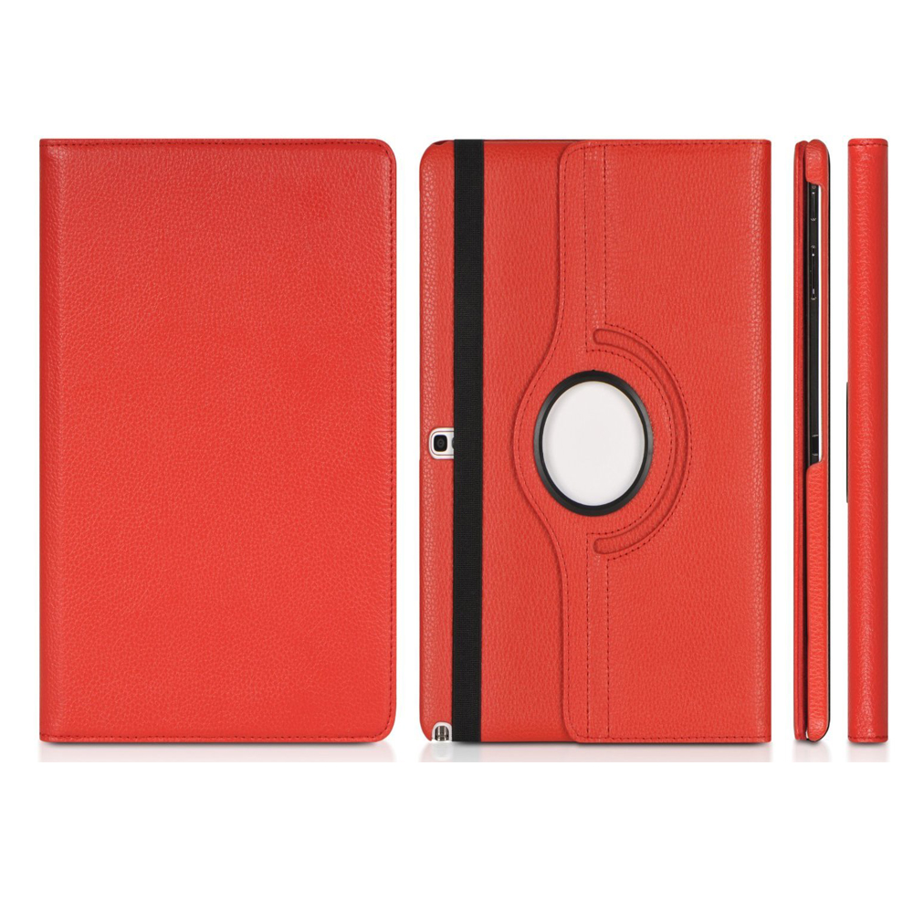 Etui til samsung galaxy tab pro  t520 t525 t521 10.1 note edition 10.1 &quot;  p605 p600 cover folio læder stander smart capa: Rød