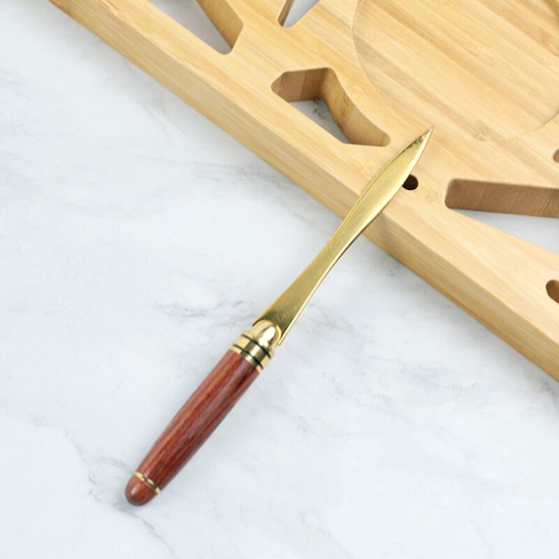 Wood Handle Letter Opener Stainless Steel Letter Opening Cut Paper Split File Envelopes for School Student Stationery