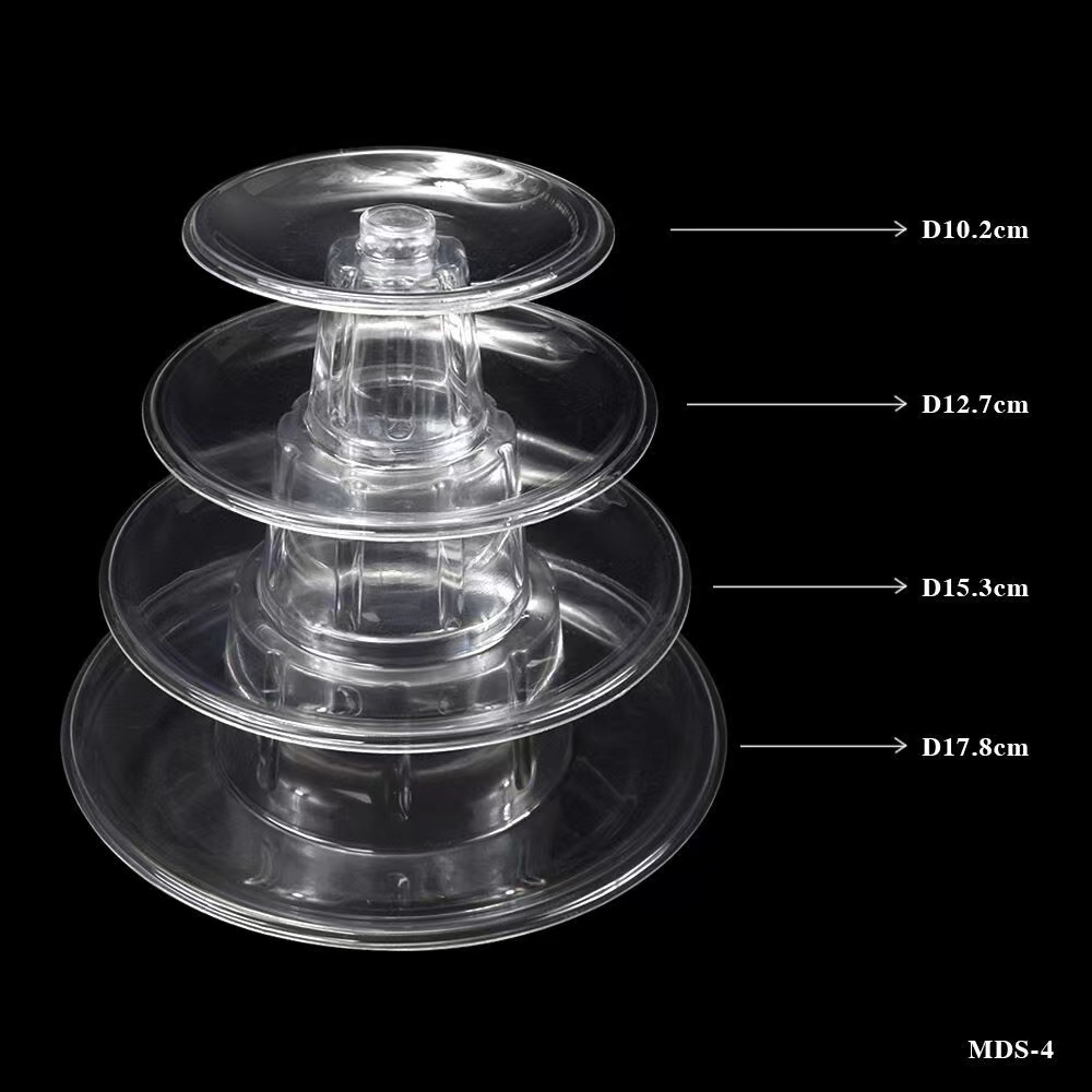 6/10 Tiers Macaron Display Stand Cupcake Toren Rek Cupcake Stand Cake Stand PVC Lade Voor Bruiloft Verjaardag Taart Decoreren Gereedschappen: Roze