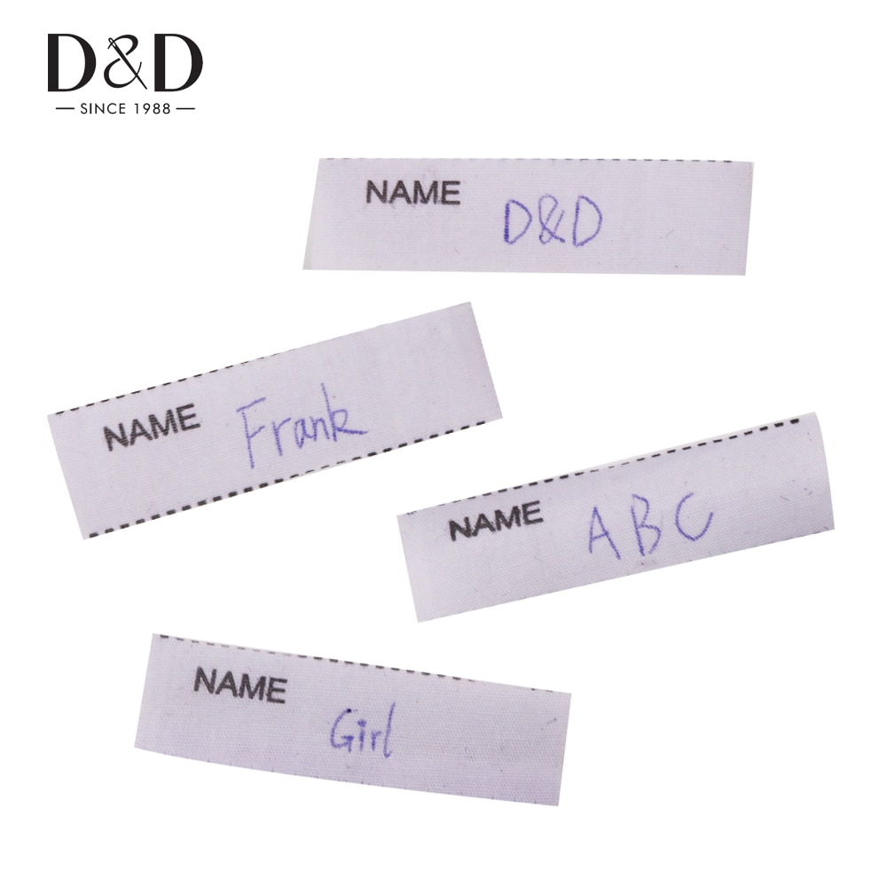 200Pcs Wit Wasbare Ijzer Op Naam Labels Kleding Label Kledingstuk Tags Marker Set Voor Naaien Kleding Accessoires