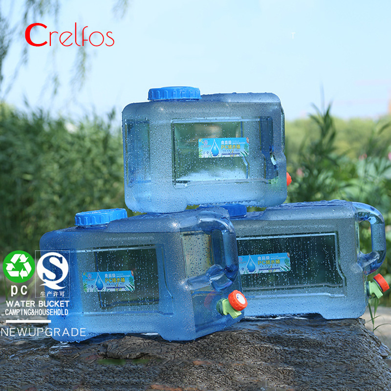 Portable Water Container with Spigot BPA-Free Water Storage Bucket Camp Water Jug Tank for Camping Outdoor Hiking