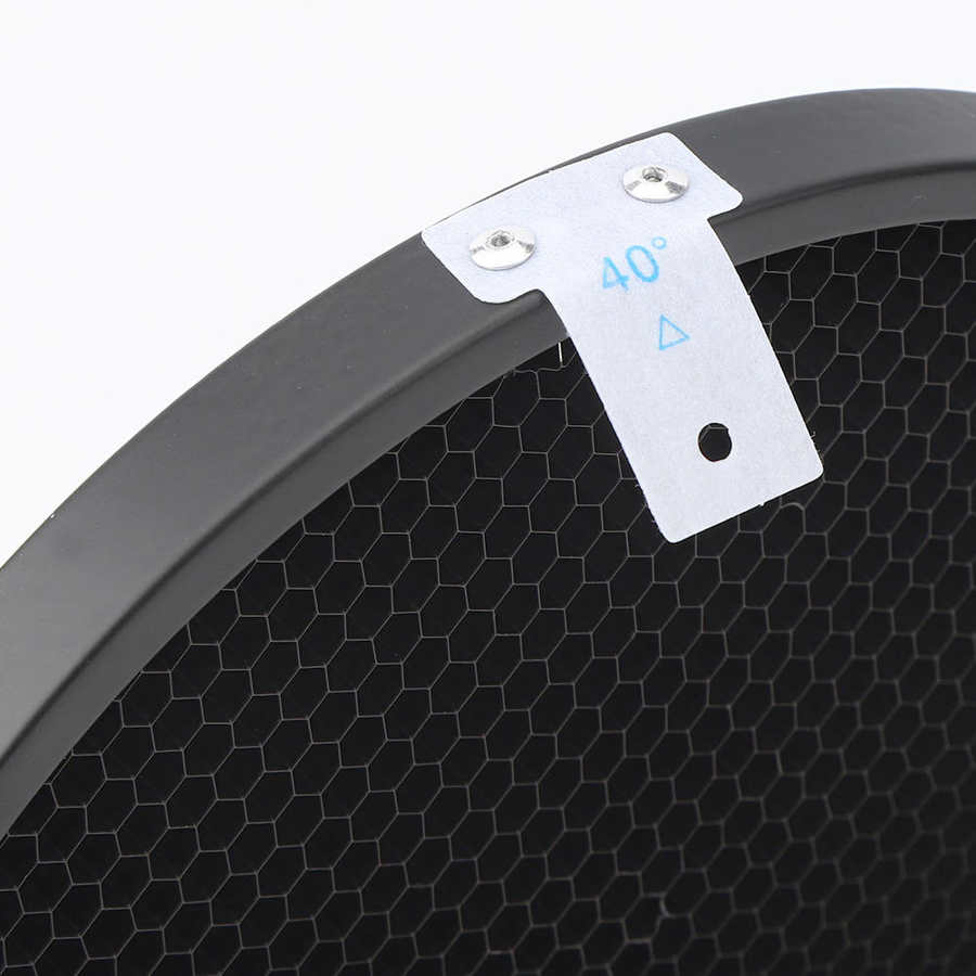 Grille légère noire de réflecteur de Studio de photographie d'alliage d'aluminium pour le réflecteur Standard de caméra de lumière vidéo de diamètre de 16.8cm
