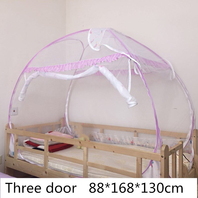 Draagbare Babybedje Klamboe Kinderbedje Anti-Mosquito Tent Mongoolse Yurts Kinderen Klamboe Vouwen Camping: pink 88x168x130cm