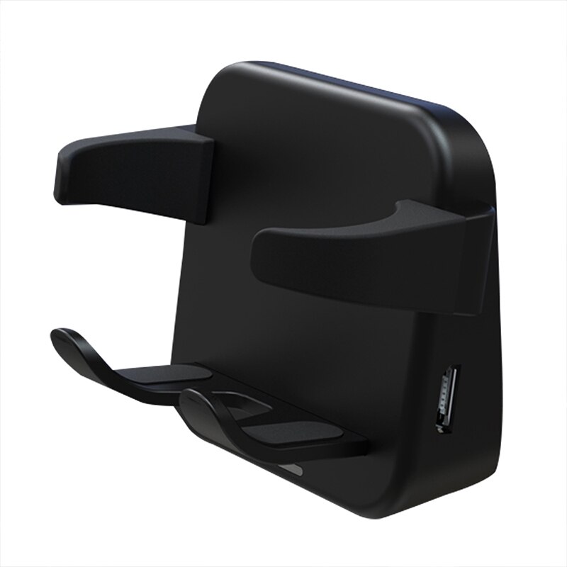 QI Wireless Charger Car Air Vent Charging Stand for Apple Airpods Air Pods 1 2 Airdots Earphone Quicharge Induction Dock Bracket: Black