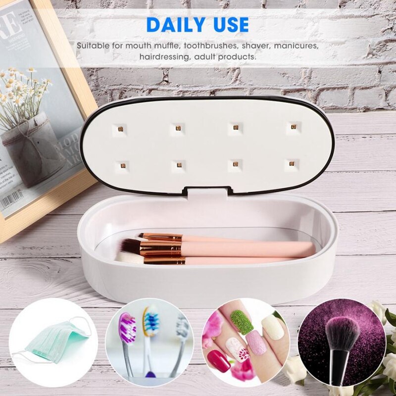 60S/90S UV Cleaning Box Portable USB Power LED UV Disinfection Box For Nail Art Tools: Default Title