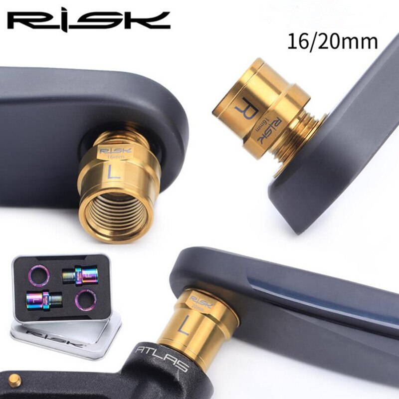 RISICO Titanium Fiets Pedaal Verlengen Bouten Axiale Core MTB Mountain Road Pedaal Lager Extender Axiale Converter Pedaal Extension