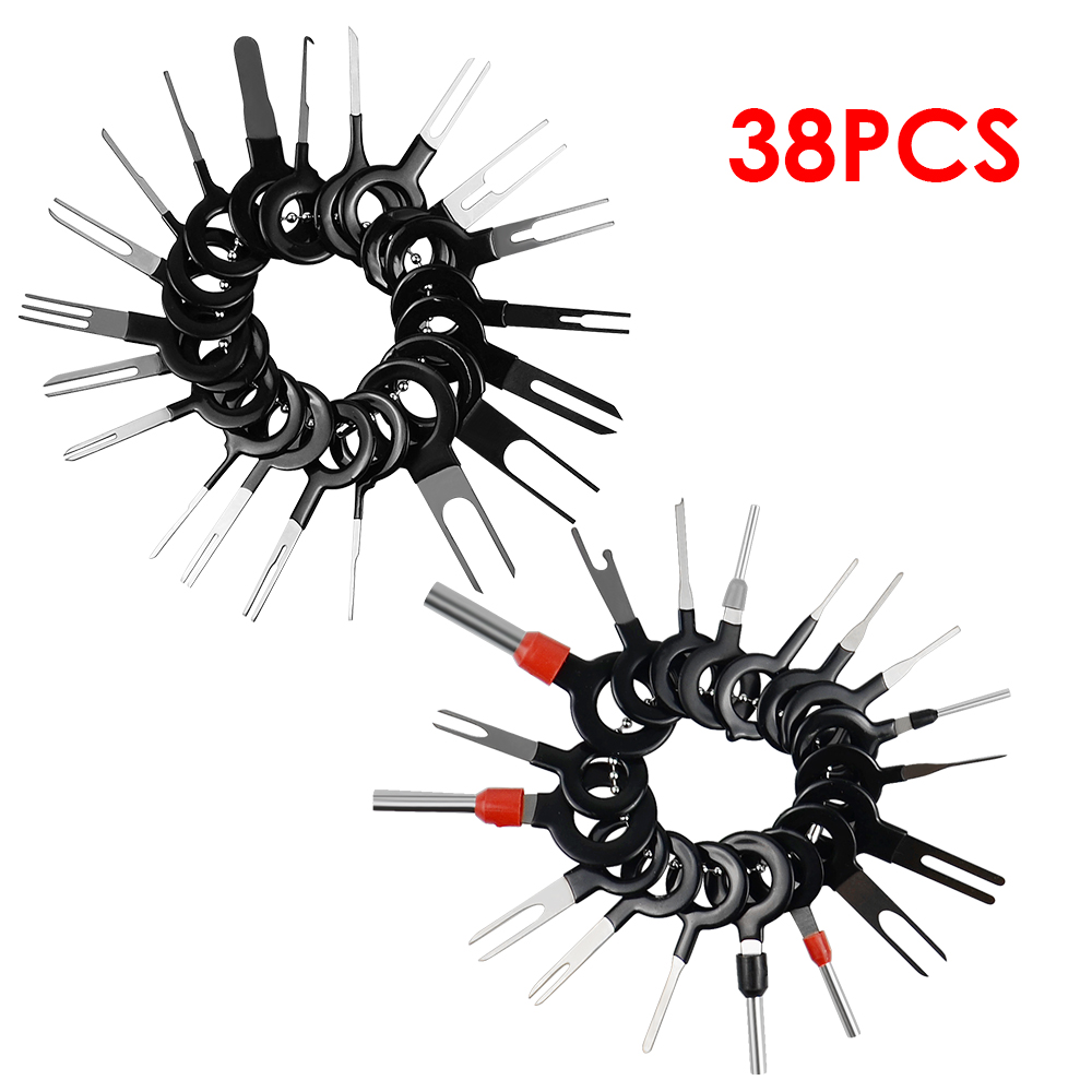 38pcs Car Terminal Removal Tool Electrical Wiring Crimp Connector Pin Extractor Kit Automobiles Terminal Repair Hand