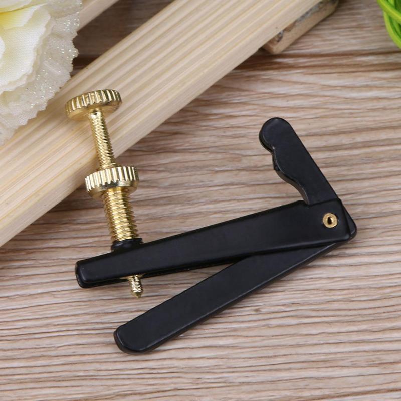 1pc 1/2 violonchelo de 4/4 sintonizador fino de oro tornillo violonchelo gancho de cadena instrumento Musical accesorios para violonchelo negro