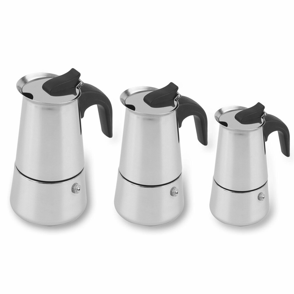 2/4/6 kopper rustfrit stål moka kaffekedel maker moka pot espressokande kaffemaskine pot moka kaffemaskine