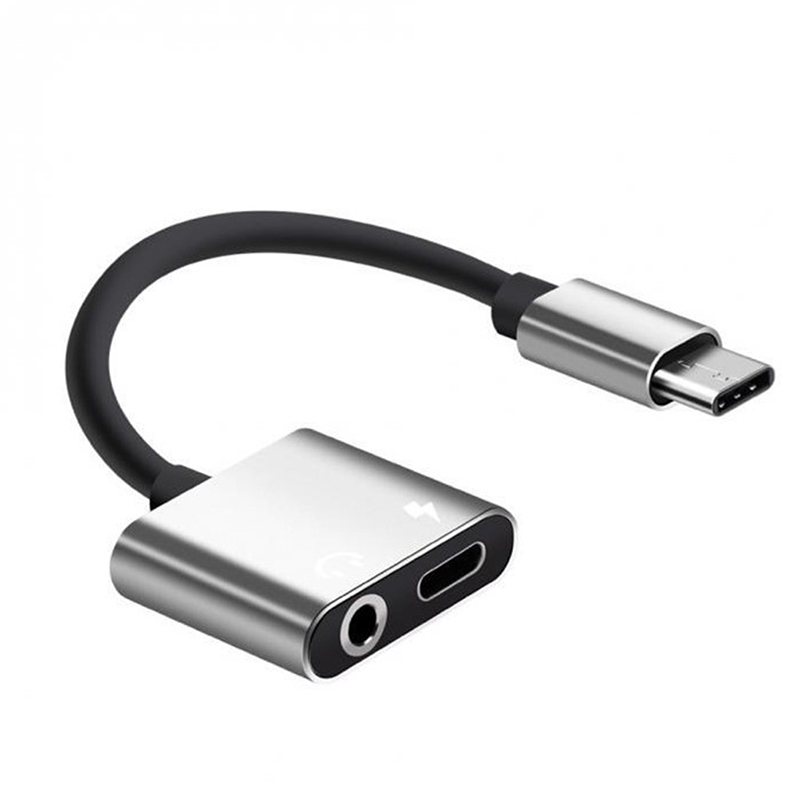 Adapter Ladung Kopfhörer 2 in 1 Typ-C zu 3,5mm Jack Kopf Aux Audio- USB C Kabel