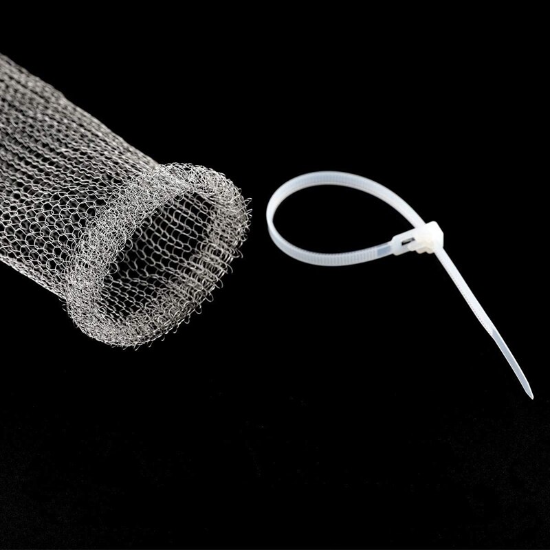 50Pcs/Set Lint Traps Stainless Steel Washing Machine Lint Snare Traps Washer Hose Lint Traps with 24 Pcs Cable Ties