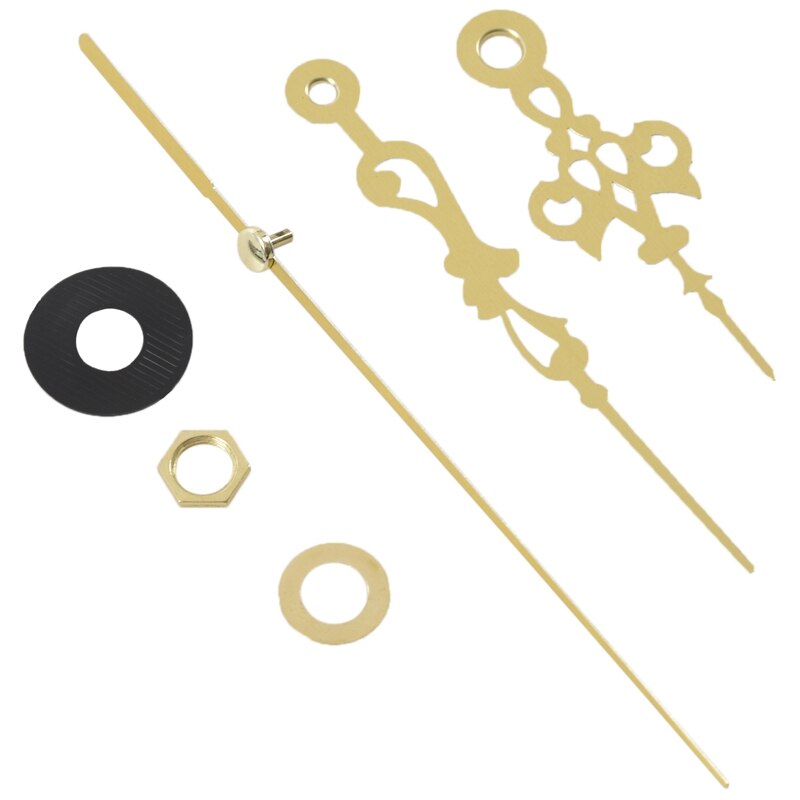 2set Quartz Clock Movement Mechanism DIY Repair Parts Gold with Clock Movement Mechanism with Silver Hour Minute Second
