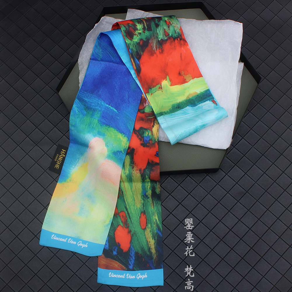 Gustav Klimt "pocałunek" obraz olejny Twill jedwabny szalik kobiety szalik Skinny Bag szalik kobieta pałąk szaliki okłady dla pań: 5