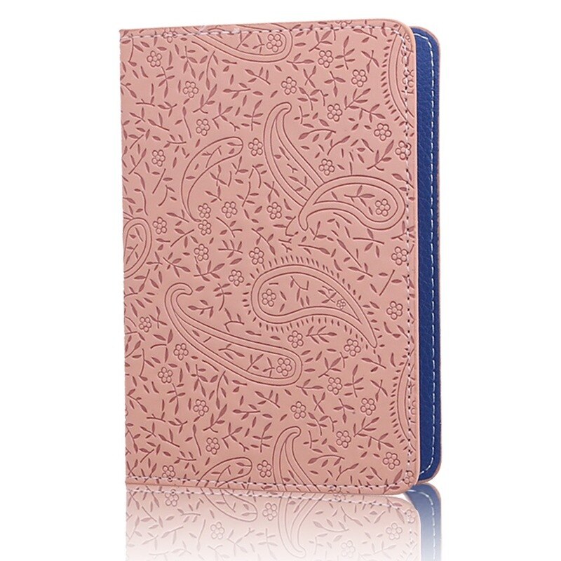 Ladies Cute Lavender Leather Passport Cover Holder Women Thin Travel Passport Leather Case