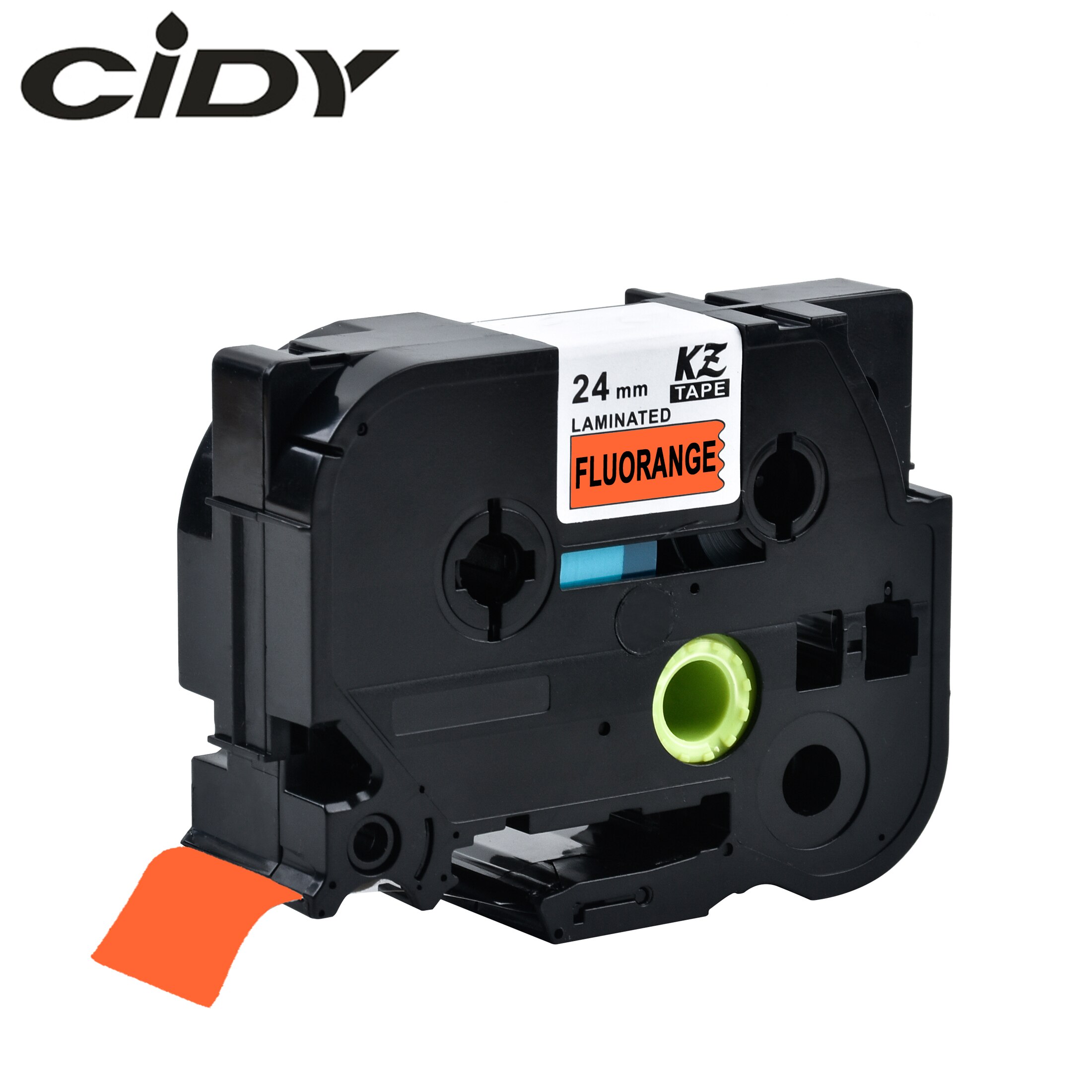 cidy compatible tze-B51 Tz-B51 Black on Fluorescent orange Laminated label tape used for brother printer tz B51 TZE B51