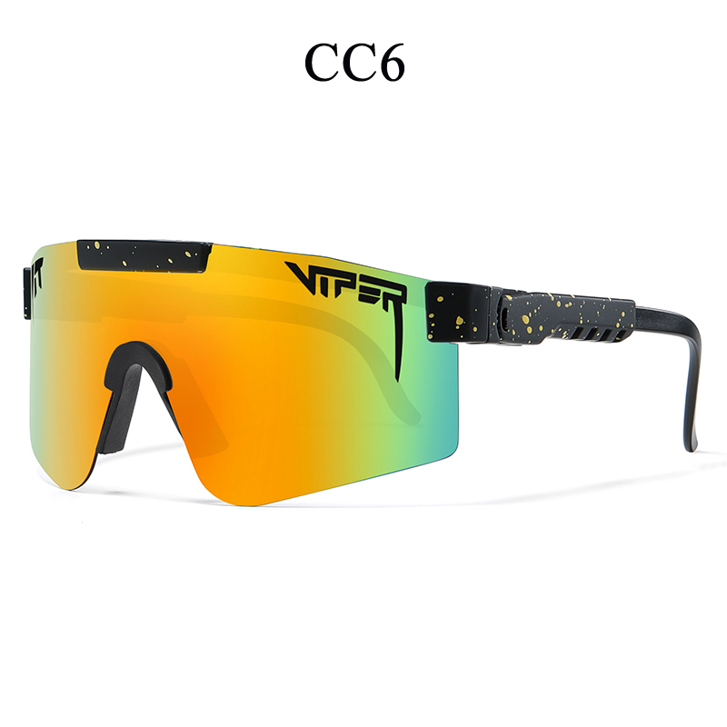 Voksne  uv400 solbriller pit viper solbriller mænd kvinder voksne udendørs briller sportsbriller mtb solbriller: Blå