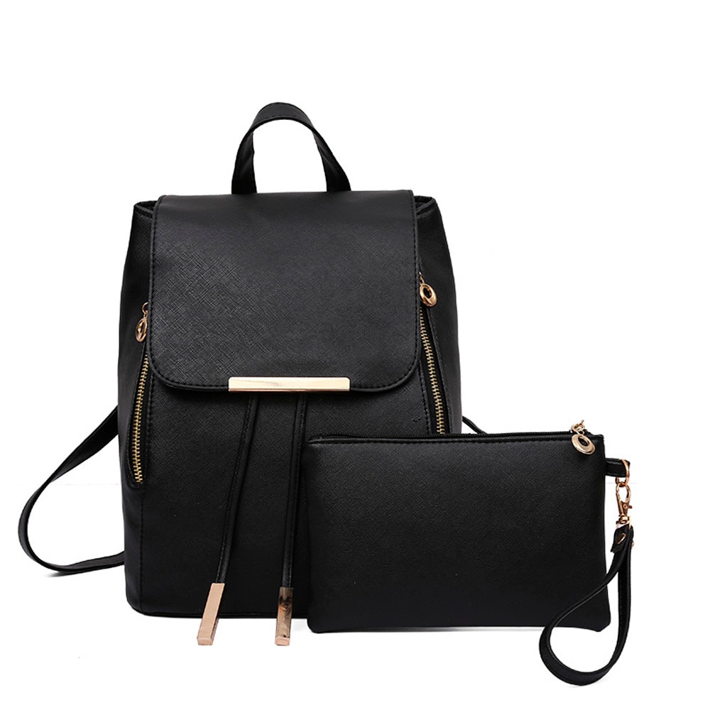 Mochila feminina de couro do plutônio mochilas femininas sacos de escola adolescentes mochila feminina mujer