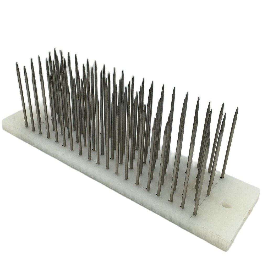 1pc/Lot White Hair hackle with 100 pcs needle for comb machine weft haaknaalden crochet locks braids hook set wigs wig agulha