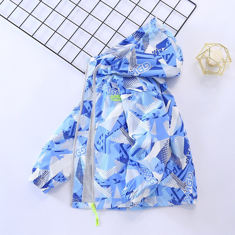 Boy's thin coat spring and autumn children's clothing 2022 windbreaker middle-aged children's tops jackets 4-12 years old