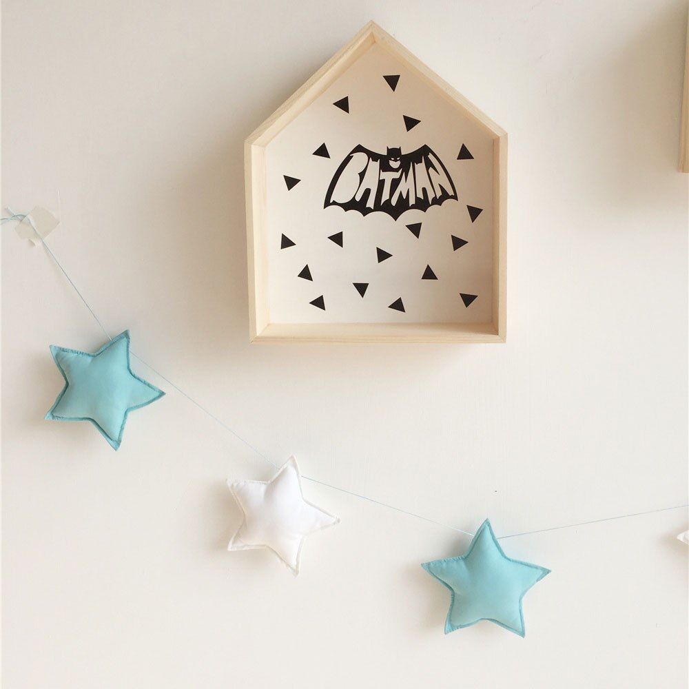Nordique bébé chambre décoration tenture murale ornements à la main pépinière lune étoile guirlandes fille chambre décor Photo accessoires: QC0076-10