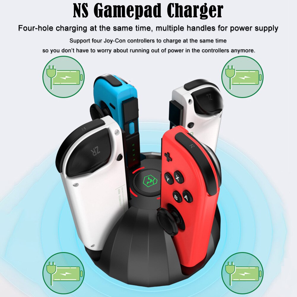 For Nintend Switch OLED Controller Charger 4 Port Joypads Charging Dock Station for Switch OLED Gamepad Host Base Charger