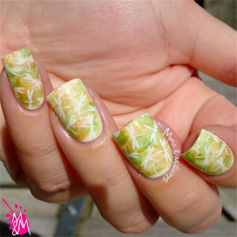 Chaude classique papillon libellule forme Nail Art estampage modèle plaques Pandox AP74 Image plaque