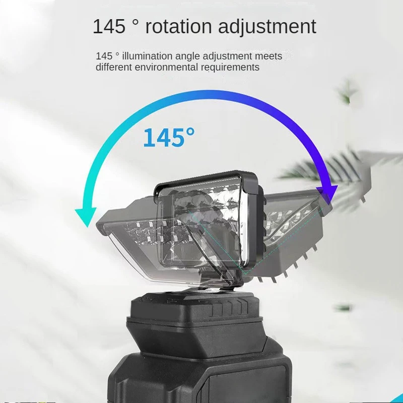 Luz Led para Milwaukee, batería de 18V, focos portátiles de 8 pulgadas, inalámbrico, para trabajo al aire libre, pesca, herramienta de emergencia portátil, luz de trabajo
